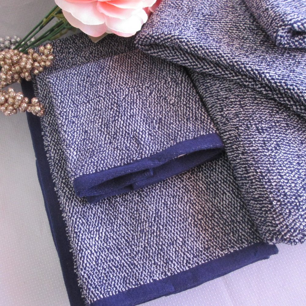 💖 SONOMA NAVY HEATHERED ULTIMATE BATH TOWELS – SET OF 6 💖 - Picture 5 of 15